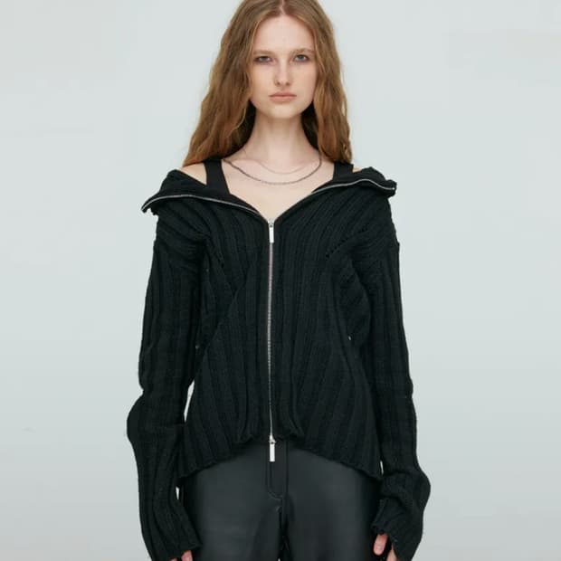 나체 NACHE sure soft knit zip-up 니트집업