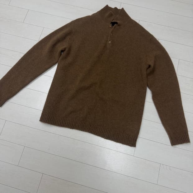 ATON 베이비 알파카 폴로 니트 카멜 브라운 2 사이즈  상태 9.5/
