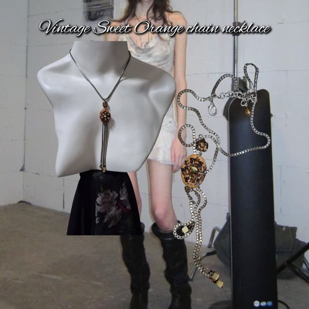 Vintage Sweet Orange chain necklace