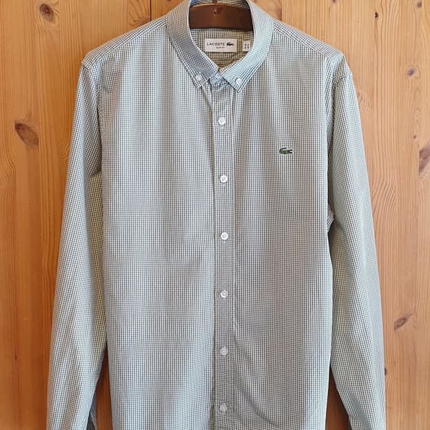 100.라코스테 Slim Fit 체크셔츠(그린) 