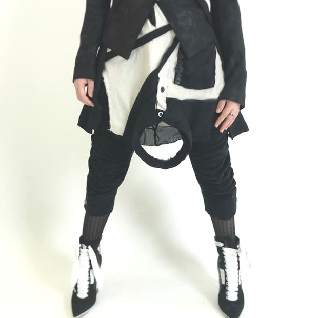 Custom🐾)Reversal shirt banded top/skirt