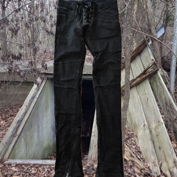 If six was nine lace up denim