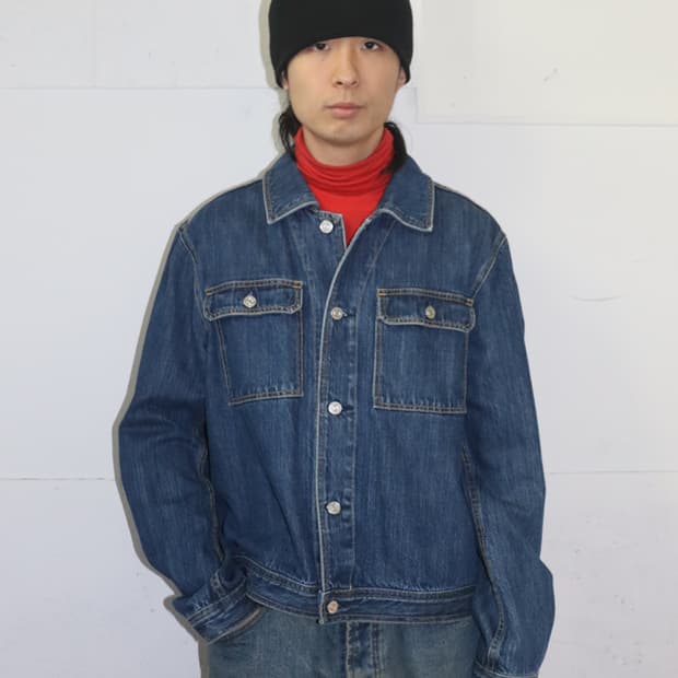 아워레가시 블루 워시 데님 자켓