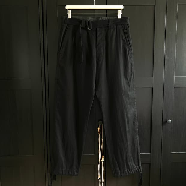 Yohji yamamoto belted pants