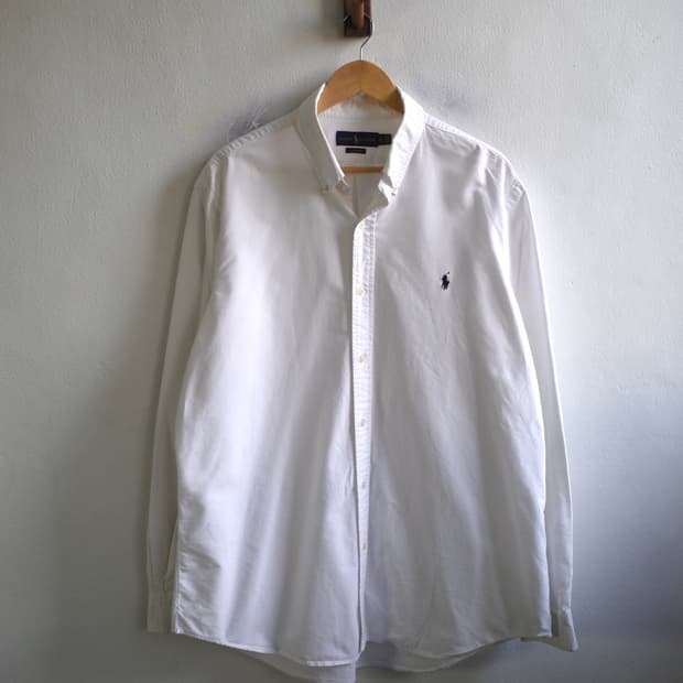 폴로 화이트 옥스포드 셔츠
