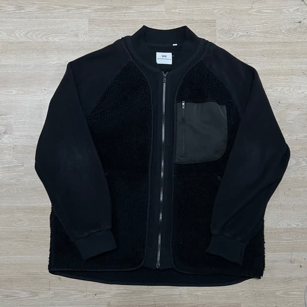 유니클로 X 화이트 마운티니어링 포켓 뽀글이 후리스 [블랙] XL/105