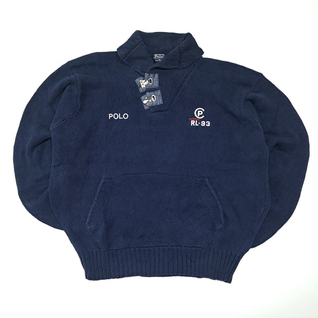 CL012 S 폴로 랄프로렌 RL-93 오리지널 숄카라 버클 니트