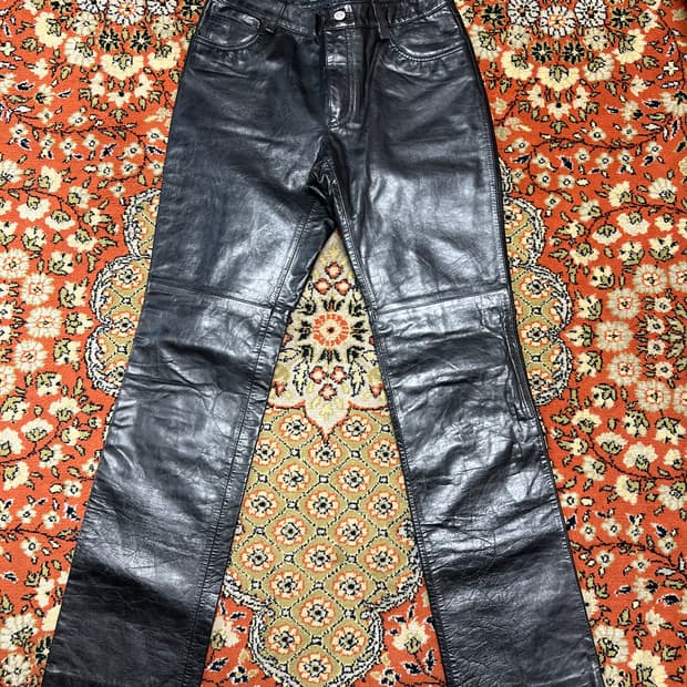 [27] 올드 갭 GAP 빈티지 리얼레더 부츠컷 플레어 팬츠