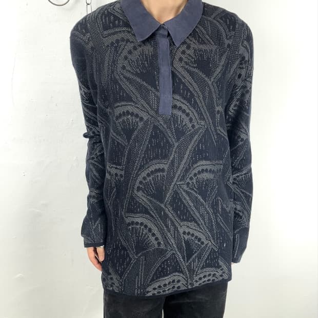 Giorgio Armani Abstract Jacquard Knit Po