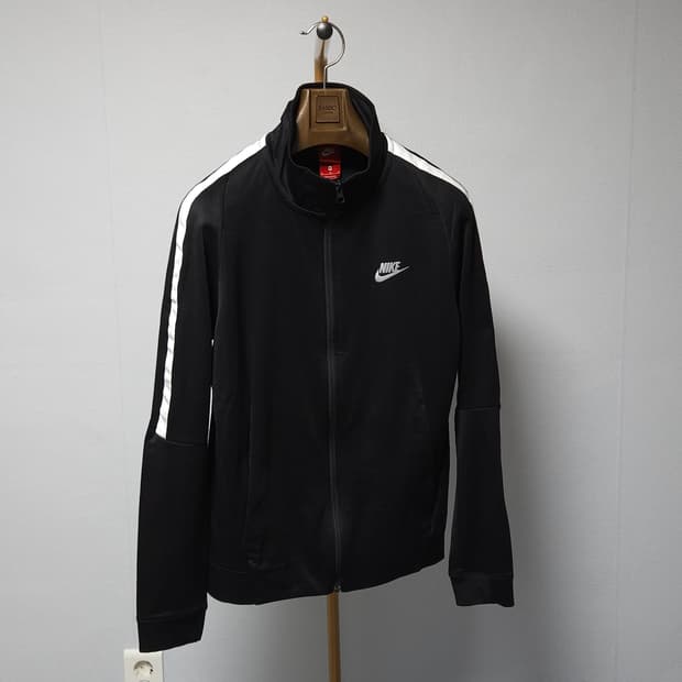 M ) 나이키 블랙 트랙탑 화이트 라인