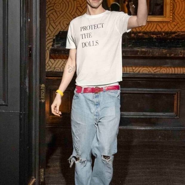 Saint Laurent Washed Distressed Jeans