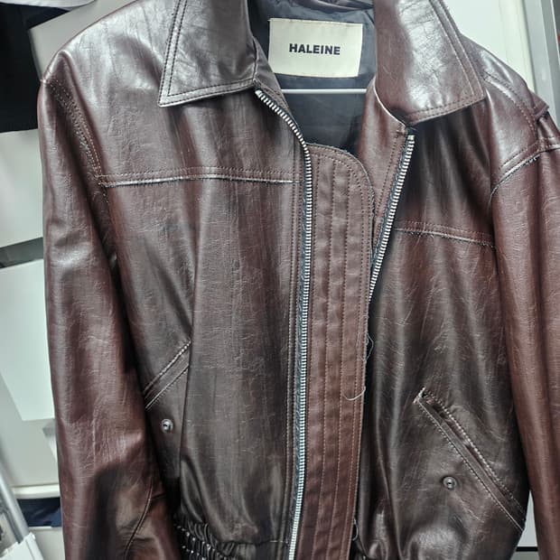 새상품) 알렌느 그라데이션 에코레더 자켓 1