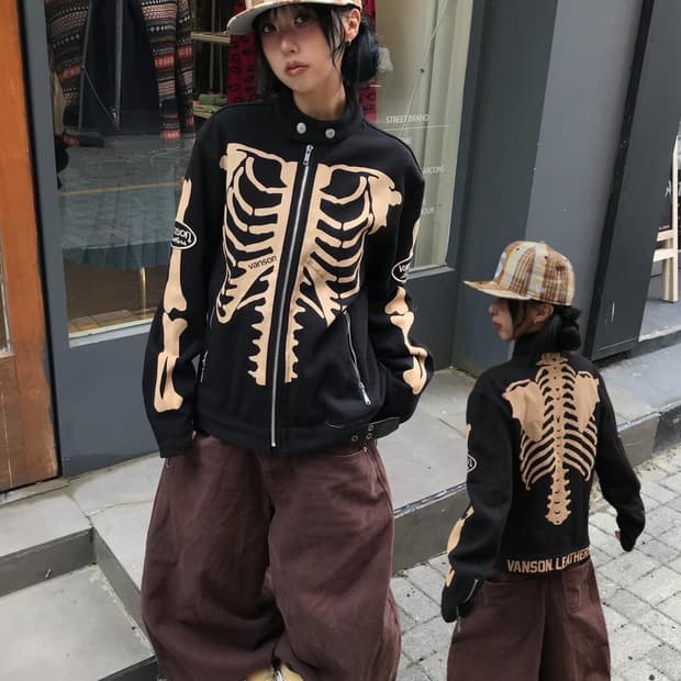 Vanson Skeleton Bone Cotton Rider JK