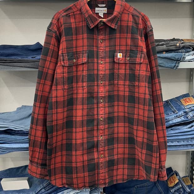 (XL)칼하트 헤비울 체크셔츠-M1757