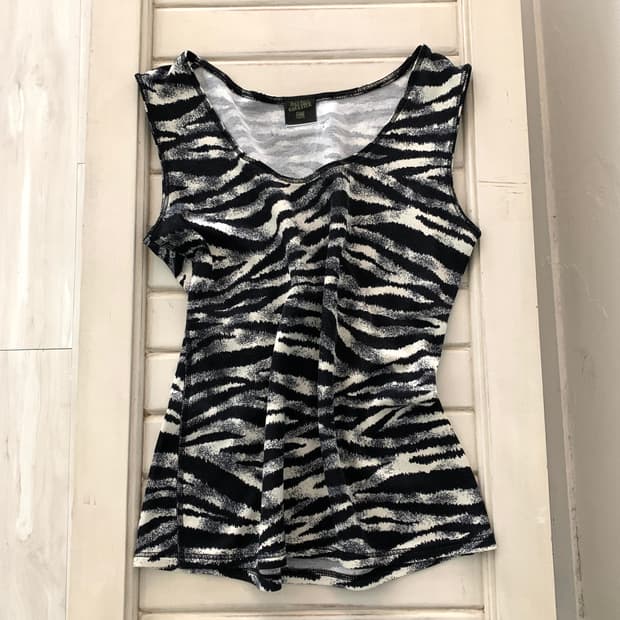 Jean Paul Gaultier zebra sleeveless