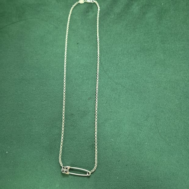 크롬하츠 세이프티핀 다이아 목걸이 20인치