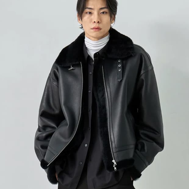 오엑스 스튜디오 22FW 램스킨 무스탕 44