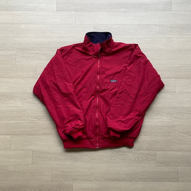 90s 파타고니아 쉘드 신칠라 봄버 자켓 레드 rare usa