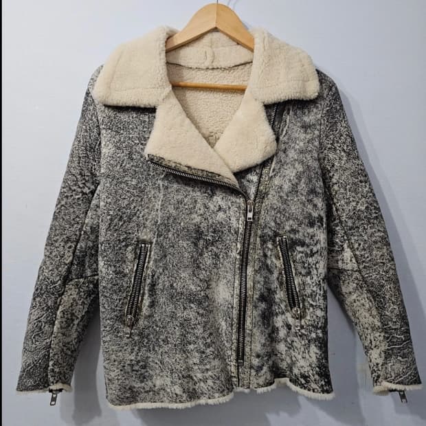 Sandro 산드로 파리 양털 무스탕 자켓 ~55