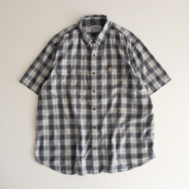 칼하트 투포켓 체크 반팔셔츠 2XL