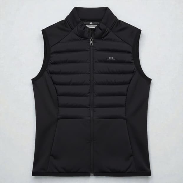 여성44)제이린드버그 구스경량 패딩조끼 베스트 블랙