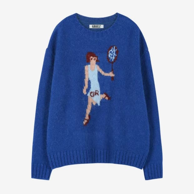 그레일즈 니트 블루 새상품 L (2) knit