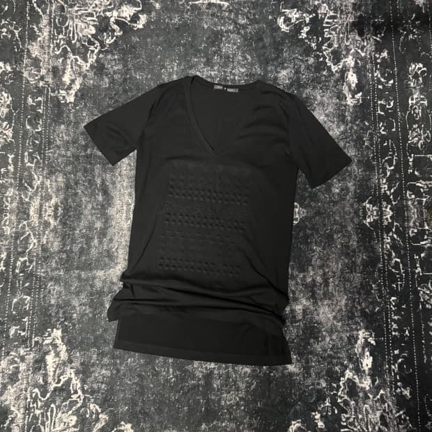 No Id Black Embossed T-Shirt