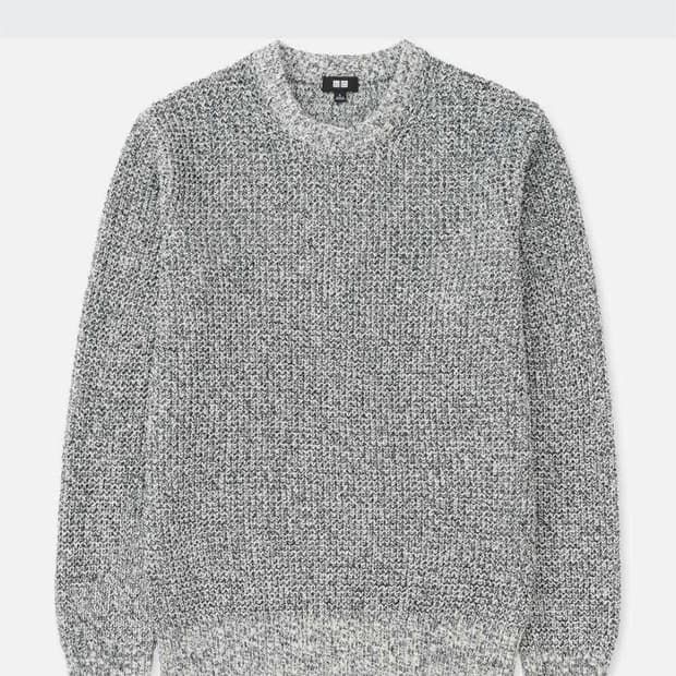 남자 유니클로 와플 니트