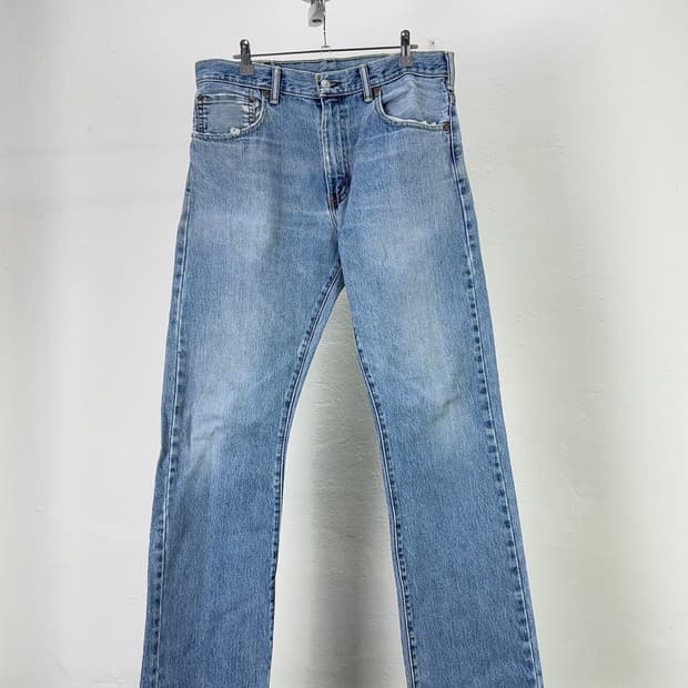 리바이스 517 라이트 블루 부츠컷 데님 팬츠