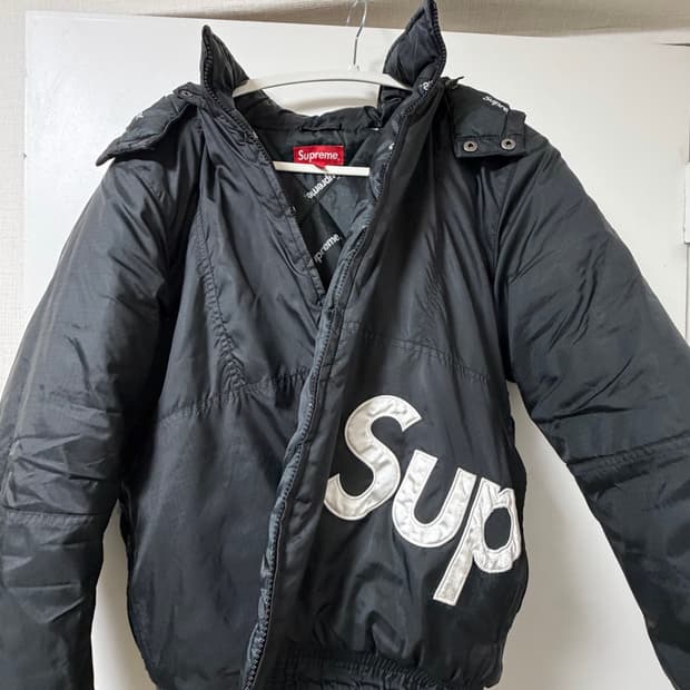 슈프림 사이드로고 패딩