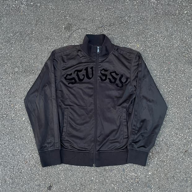 00s  스투시 어센틱 기어 올드스쿨 바시티 트랙탑 져지 S