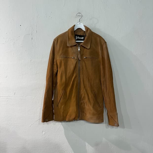 Schott 쇼트 스웨이드 자켓 M