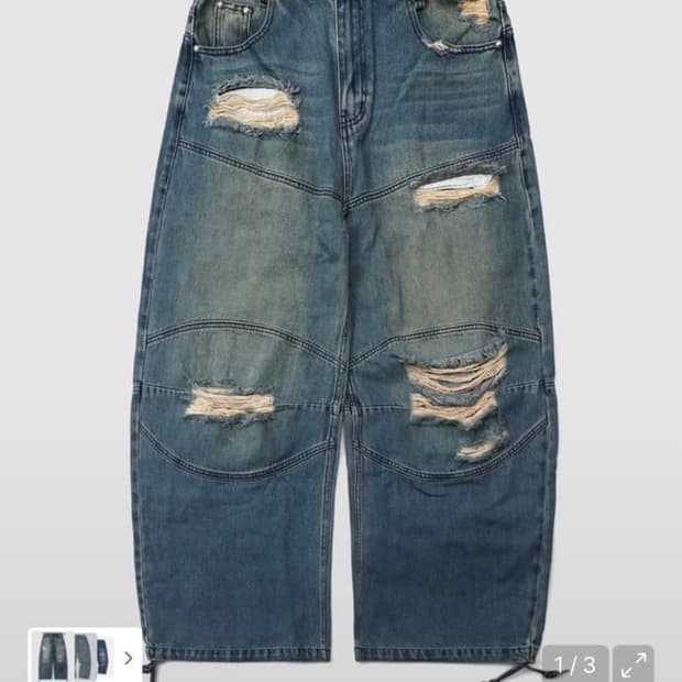 배드블러드 w- jeans 022 0309 폴아웃 컨벡스 데님 팬츠