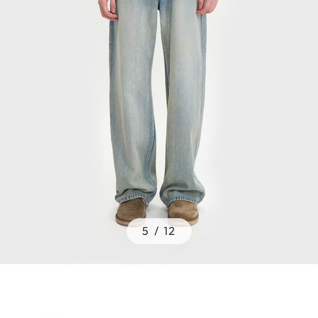 벨리에 트루 와이드 데님 팬츠 - 라이트 웨일 인디고