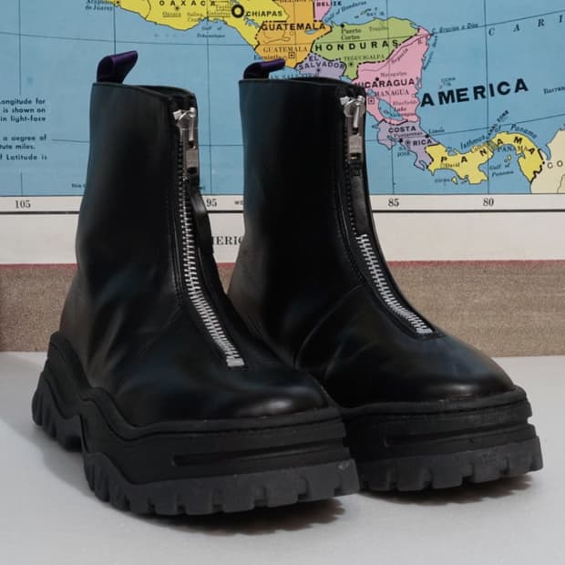 이티스 레이븐리 레더 집업 부츠