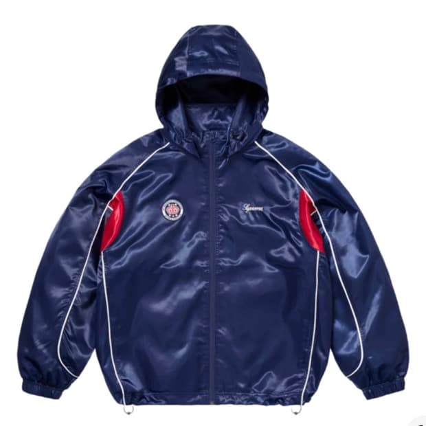 슈프림 사틴 후드 네이비 m 구합니다