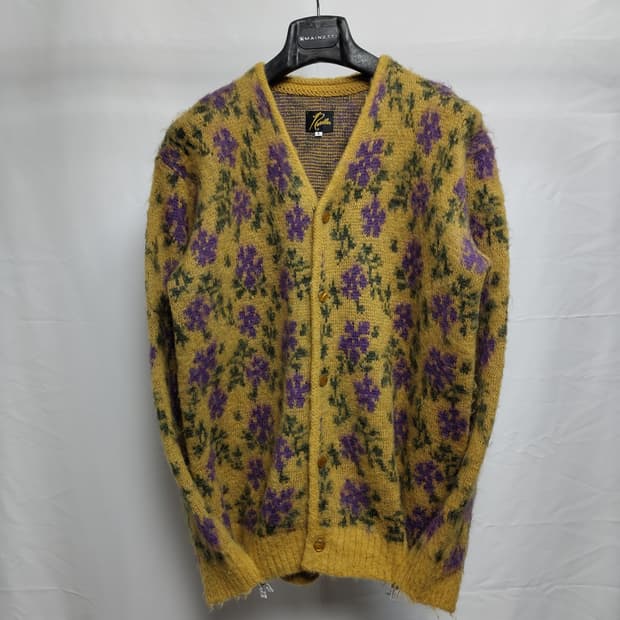 니들스 모헤어 가디건 플라워 s