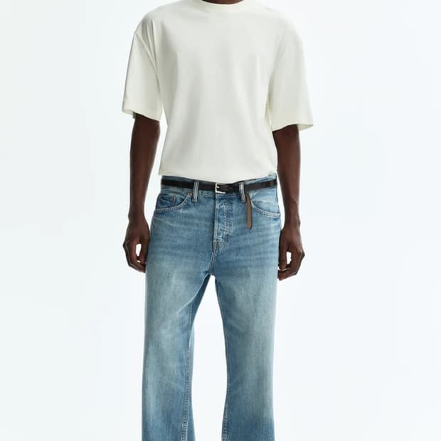 h&m 루즈 스트레이트 진 블루 30/30
