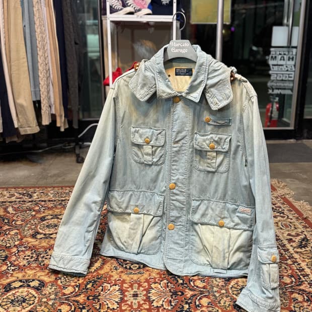 폴로 랄프로렌 샴브레이 피싱 파카 자켓 XL (543)