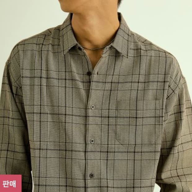 기프트오리지널 타탄 체크셔츠 L