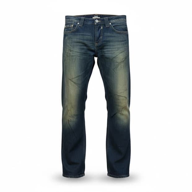 돌체앤가바나 진청 워싱 데님 팬츠