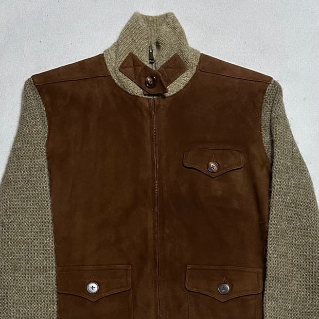 S 폴로랄프로렌 여성용 염소가죽 / 울 집업 자켓