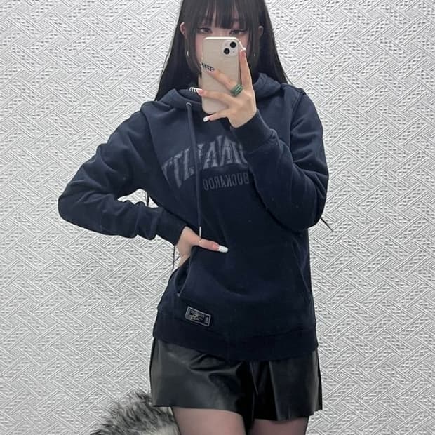 버커루 스트릿 펑크 힙합 고딕 약기모 후드티 M C10350