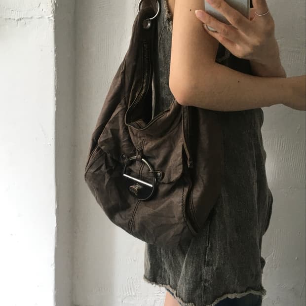 Diesel 디젤 브라운 빈티지 호보백