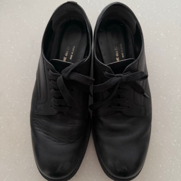 꼼데가르송 레이스업 더비 슈즈 235