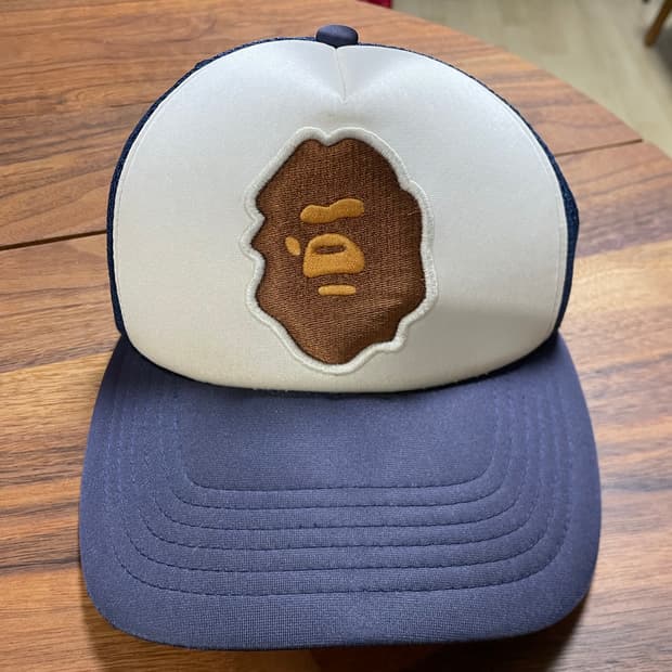 베이프 네이비 사루 매쉬 볼캡 00s 