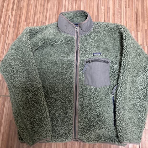 M) 빈티지 파타고니아 딥파일 올리브 그린 Made in usa