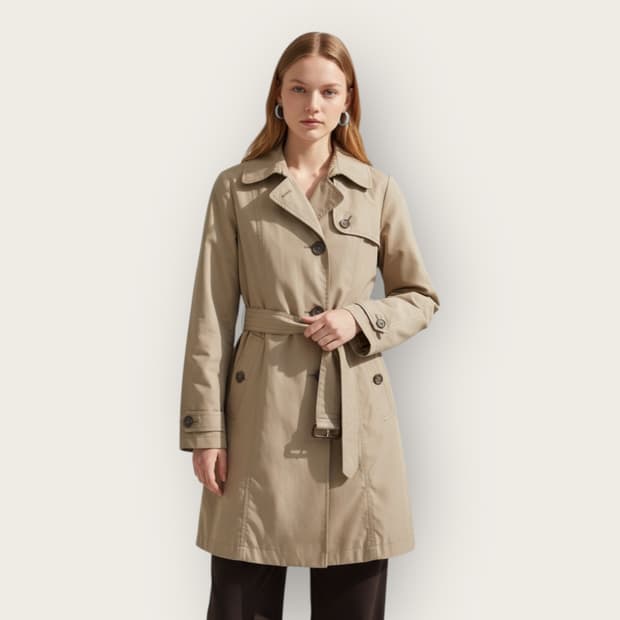 42/ 알레그리 벨티드 나일론 트렌치코트 자켓