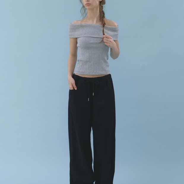 헤더먼트 worn cotton pants 코튼팬츠 (black)