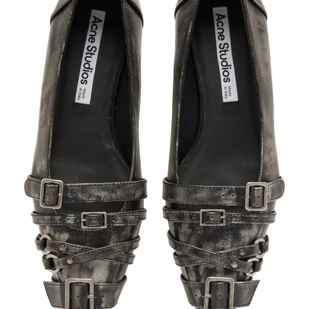[37]아크네스튜디오 belted flat shoes black